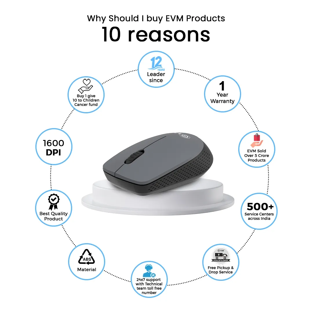 EVM Wireless Mouse Neo 3W042 (Grey) view 4